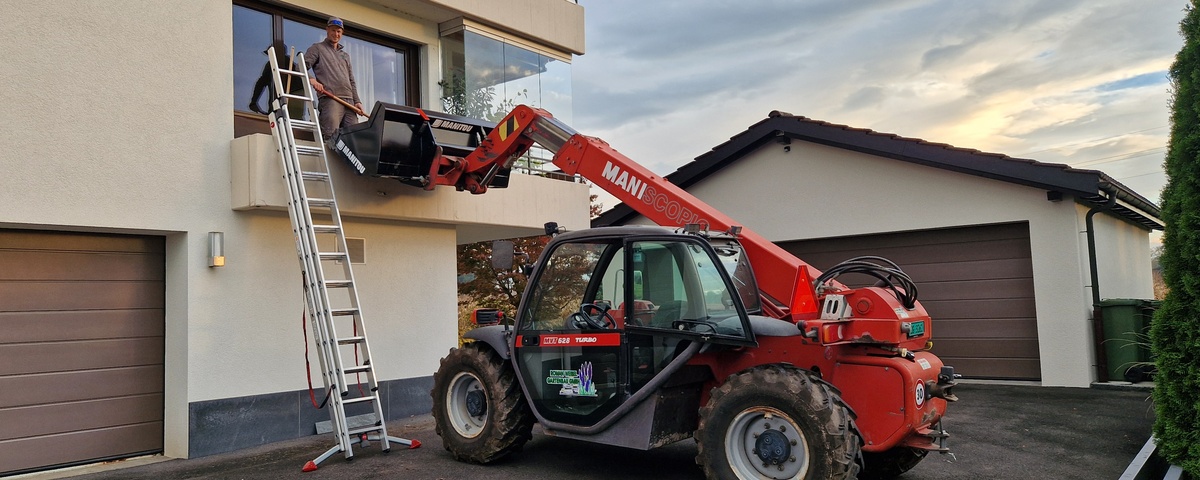 Roman Weibel mit Fahrzeug